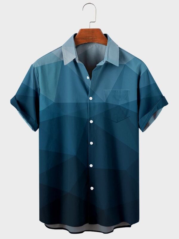 Shirt Collar Short Sleeve Cotton Blends Shirts